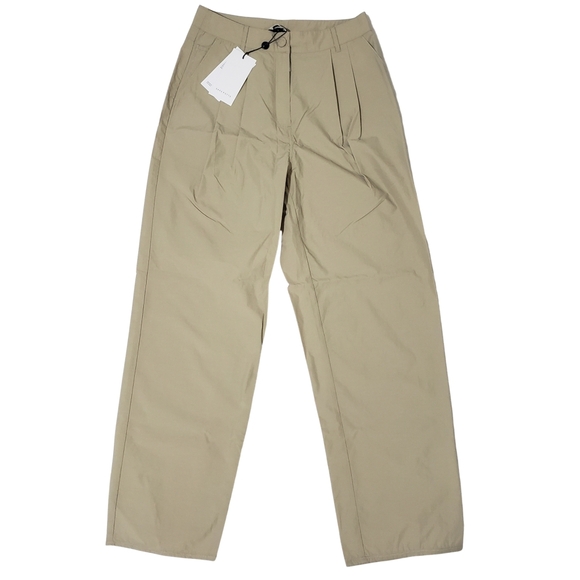 Saks Potts Lele Pants Women Medium Oat Pleated NWT - Picture 1 of 8